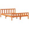 vidaXL Lit biblioth&egrave;que sans matelas cire marron 160x200cm bois massif