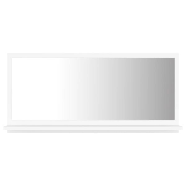 vidaXL Miroir de salle de bain Blanc 80x10,5x37 cm Bois d&rsquo;ing&eacute;nierie
