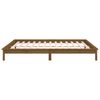 vidaXL Cadre de lit &agrave; LED sans matelas 160x200 cm bois massif