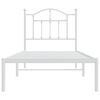 vidaXL Cadre de lit m&eacute;tal sans matelas avec t&ecirc;te de lit blanc 80x200cm