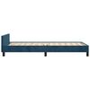 vidaXL Cadre de lit sans matelas bleu fonc&eacute; 100x200 cm velours