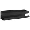 vidaXL &Eacute;tag&egrave;re de douche noir mat acier inoxydable 304 bross&eacute;