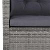 vidaXL Salon de jardin 6 pcs avec coussins r&eacute;sine tress&eacute;e gris