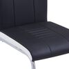 vidaXL Chaises &agrave; manger cantilever lot de 4 noir similicuir