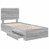 vidaXL Cadre de lit Gris Sonoma 100 x 200 cm Bois d'ing&eacute;nierie