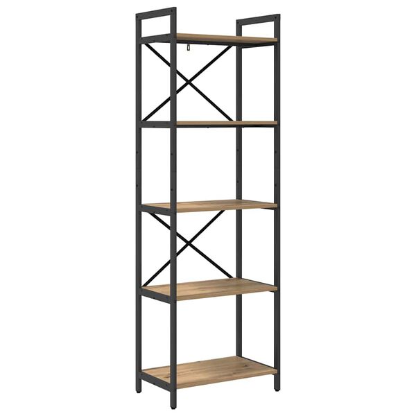 vidaXL &Eacute;tag&egrave;re Ch&ecirc;ne artisanal 56 x 34 x 171 cm Bois d'ing&eacute;nierie