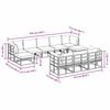 vidaXL Ensemble de canapé de jardin 10 pcs Noir Aluminium