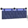 vidaXL T&ecirc;te de lit suspendue Bleu police Velours