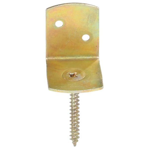 vidaXL Supports de panneau de clôture 24pcs Forme en L Métal galvanisé