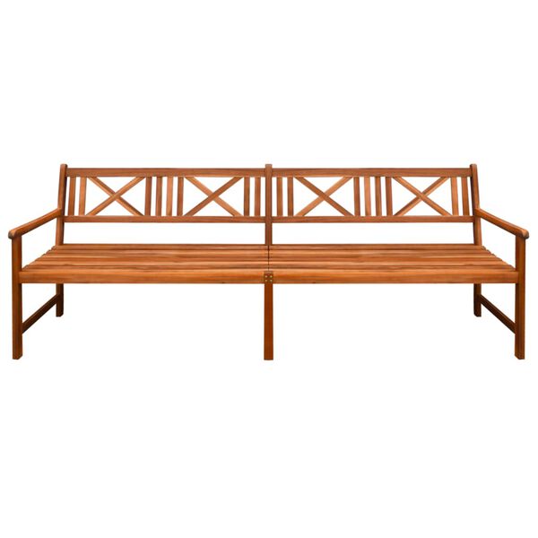 vidaXL Banc de jardin avec coussins 240 cm Bois d'acacia solide