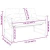 vidaXL Banc de jardin avec coussin taupe 113 cm acier