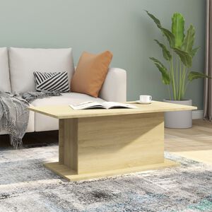 vidaXL Table basse ch&ecirc;ne sonoma 102x55,5x40 cm bois d'ing&eacute;nierie
