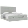 VidaXL Cadre de lit ottoman et matelas gris clair 180x200cm velours