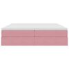 vidaXL Lit avec rangement et matelas Rose 180 x 200 cm Velours