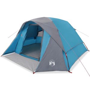 vidaXL Tente de camping de cabine 4 personnes bleu imperm&eacute;able