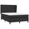 vidaXL Sommier &agrave; lattes de lit avec matelas Noir 140x190 cm Similicuir