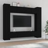 vidaXL Ensemble de meubles TV 8 pcs Noir Bois d'ing&eacute;nierie