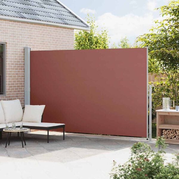vidaXL Auvent lat&eacute;ral r&eacute;tractable de patio 220x500 cm Marron