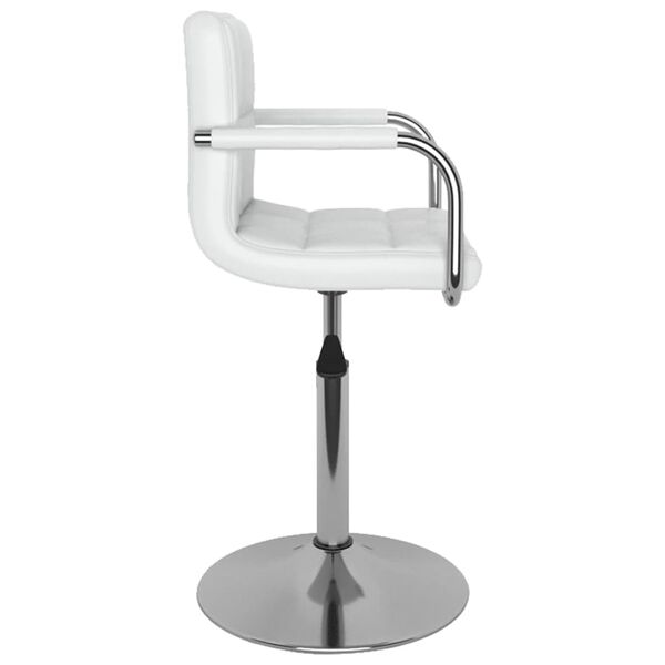 vidaXL Chaises pivotantes &agrave; manger lot de 4 blanc similicuir