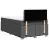 vidaXL Sommier &agrave; lattes de lit avec matelas gris fonc&eacute; 120x190cm tissu