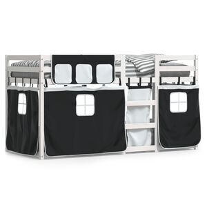 vidaXL Lit superpos&eacute; sans matelas 90x200 cm bois de pin massif