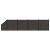 vidaXL Ensemble de Cl&ocirc;ture 5 pc 792 x 186 cm WPC et Aluminium Noir