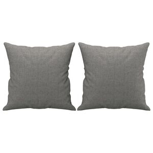 vidaXL Coussins d&eacute;coratifs lot de 2 Gris fonc&eacute; 40x40 cm Tissu