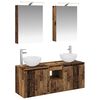vidaXL Ensemble d'armoire de salle de bain 5 pc Bois ancien