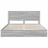 vidaXL Lit de Rangement Gris Sonoma 200 x 200 cm Bois d'ing&eacute;nierie