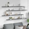 vidaXL &Eacute;tag&egrave;res murales 4 pcs Gris 115x9x3 cm