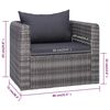 vidaXL Salon de jardin 9 pcs avec coussins R&eacute;sine tress&eacute;e Gris