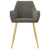 vidaXL Chaises &agrave; manger lot de 4 Gris fonc&eacute; Velours