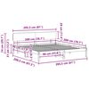 vidaXL Cadre de lit avec t&ecirc;te de lit Brun cire 200 x 200 cm Pin massif