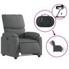 vidaXL Fauteuil inclinable &eacute;lectrique Gris fonc&eacute; Tissu