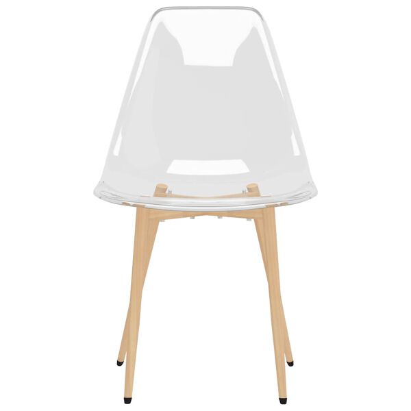vidaXL Chaises à manger lot de 4 Transparent PET