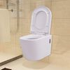 vidaXL Toilette murale avec réservoir caché Céramique Blanc