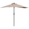 vidaXL Parasol de jardin 294 x 150 x 223 cm Polyester et Acier Taupe