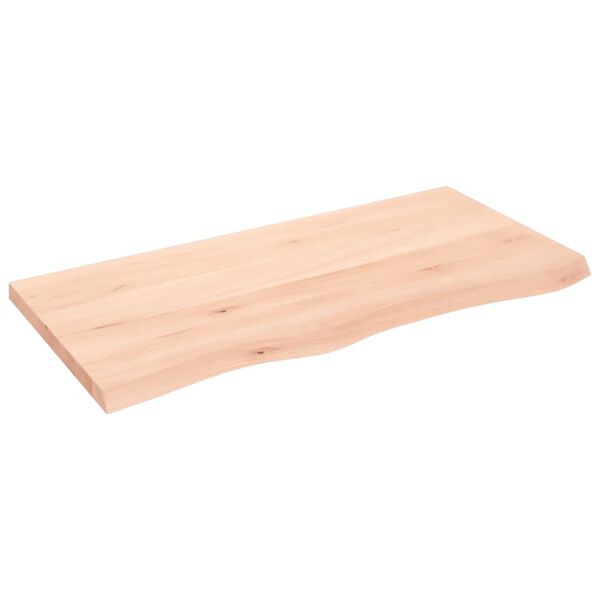 vidaXL &Eacute;tag&egrave;re murale 100x50x(2-4) cm bois de ch&ecirc;ne massif non trait&eacute;