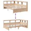 vidaXL Lit biblioth&egrave;que sans matelas 120x190 cm bois de pin massif