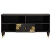 vidaXL Meuble TV Noir 100 x 33 x 46 cm Bois de mangue massif