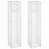 vidaXL Poteaux &agrave; panier de gabion 2 pcs 40x40x180 cm Fer