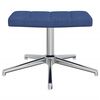vidaXL Chaise de relaxation avec tabouret Bleu Tissu