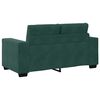 vidaXL | Canap&eacute; Loveseat | avec coussin Vert fonc&eacute; Velours