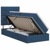 vidaXL Lit avec rangement et matelas Bleu 90 x 200 cm tissu