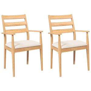 vidaXL Chaises de salle &agrave; manger avec coussins 2 pcs