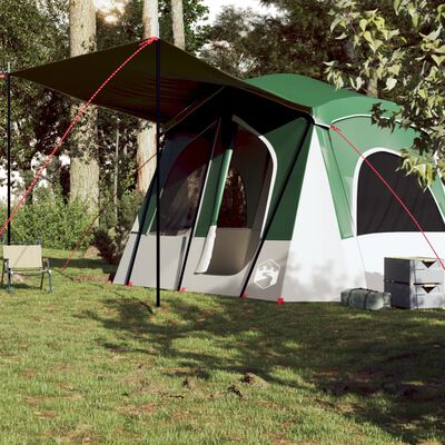 vidaXL Tente de camping de cabine 5 personnes vert imperméable