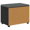 vidaXL Banc d'entr&eacute;e avec coussin Ch&ecirc;ne noir 60 x 38 x 46 cm