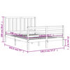 vidaXL Cadre de lit sans matelas 140x190 cm bois de pin massif