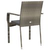 vidaXL Chaises de jardin avec coussins lot de 2 R&eacute;sine tress&eacute;e Gris