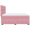 vidaXL Sommier &agrave; lattes de lit avec matelas Rose 180x200 cm Velours